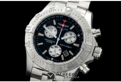 BLSWC10007S Seawolf Chrono SS/NY Black Stk Swiss Eta Qtz 251.262