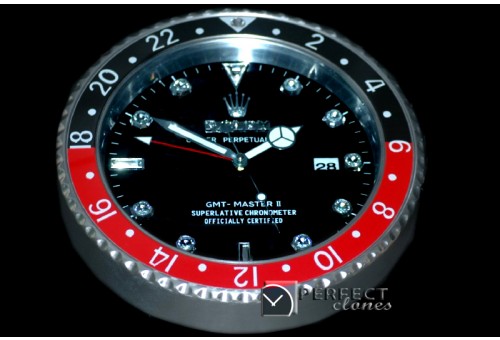 RLDC20112 Dealer Clock GMT Style Black Black/Red Swiss Quartz
