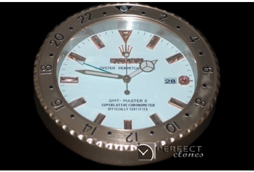 RLDC20131 Dealer Clock GMT Style White Gold Swiss Quartz