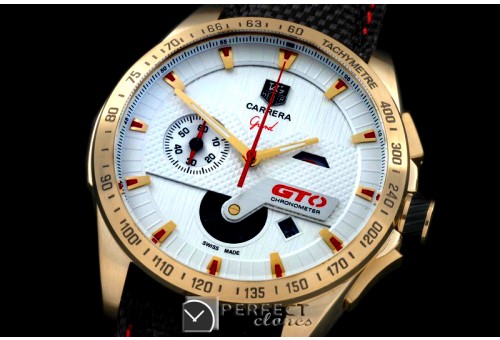 TG-GTO-111N Carrera GTO Chrono YG/NY White Jap OS2Quartz