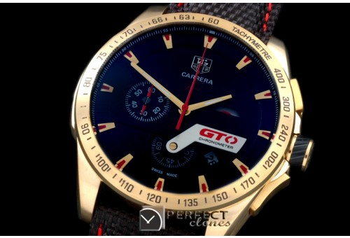 TG-GTO-112N Carrera GTO Chrono YG/NY Black/Red Jap OS2Quartz