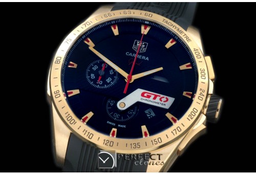 TG-GTO-112R Carrera GTO Chrono YG/RU Black Jap OS2Quartz