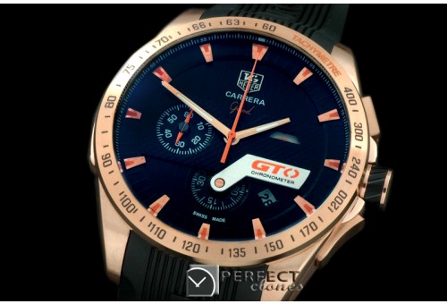 TG-GTO-123R Carrera GTO Chrono RG/RU Black/Orange Jap OS2Quart