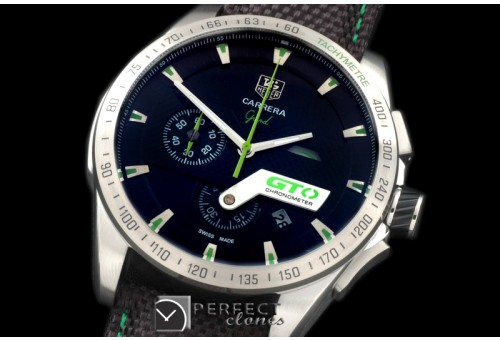 TG-GTO-105N Carrera GTO Chrono SS/NY Black/Green Jap OS2Quartz