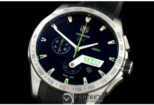 TG-GTO-105R Carrera GTO Chrono SS/NY Black/Green Jap OS2Quartz