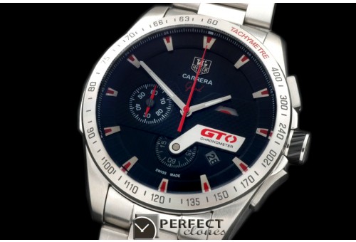 TG-GTO-102S Carrera GTO Chrono SS/SS Black/Red Jap OS2Quartz