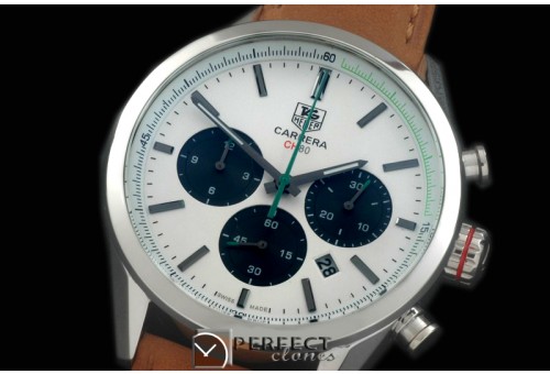 TG-CH80-103 Carrera CH 80Anni Chrono SS/LE White/Blue Jap OS2Q
