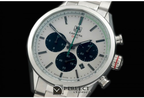 TG-CH80-103S Carrera CH 80Anni Chrono SS/SS White/Blue Jap OS20