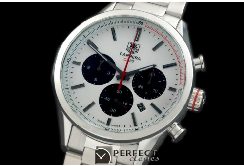 TG-CH80-102S Carrera CH 80Anni Chrono SS/SS White/Red Jap OS2Q