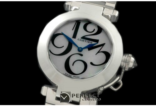CARPS00306 Pasha Ladies SS/SS White Swiss Ronde Quartz
