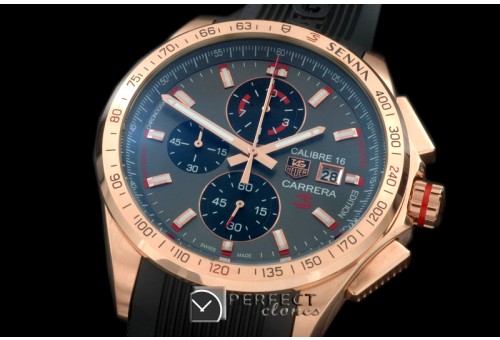 TG-SN-113 Carrera 16 Senna Ed Chrono RG/RU Grey Jap OS2Qtz