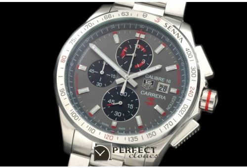 TG-SN-104S Carrera 16 Senna Ed Chrono SS/SS Grey Jap OS20 Qtz