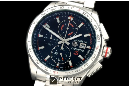 TG-SN-105S Carrera 16 Senna Ed Chrono SS/SS Blue Jap OS2Qtz
