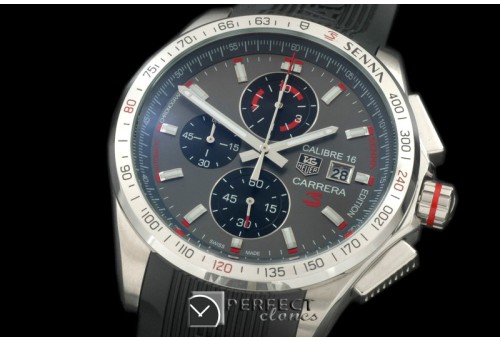 TG-SN-104 Carrera 16 Senna Ed Chrono SS/RU Grey Jap OS2Qtz