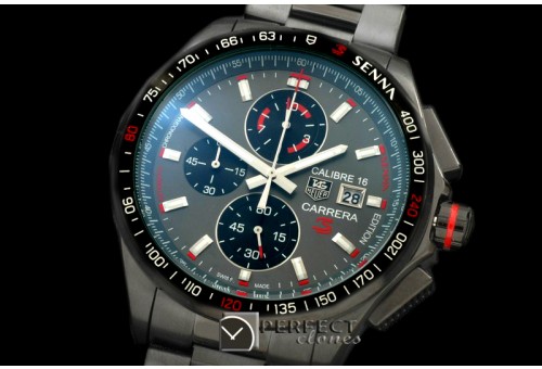 TG-SN-124S Carrera 16 Senna Ed Chrono PVD/PVD Grey Jap OS2Qtz