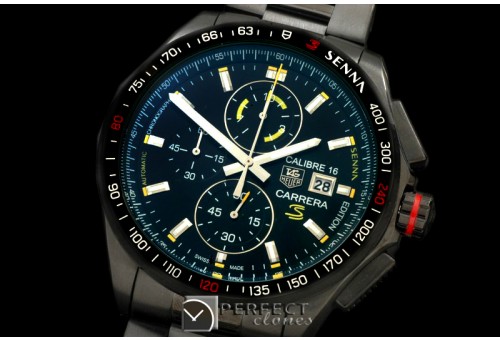 TG-SN-122S Carrera 16 Senna Ed Chrono PVD/PVD Black Jap OS2Qtz