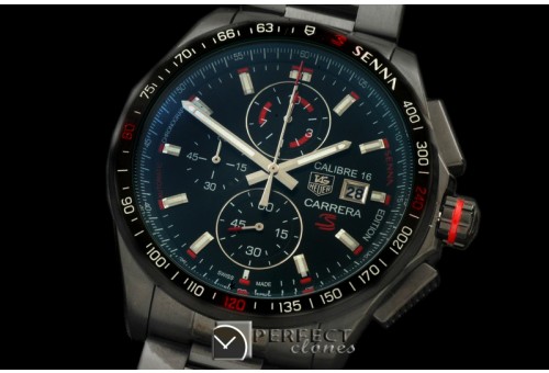 TG-SN-123S Carrera 16 Senna Ed Chrono PVD/PVD Black Jap OS2Qtz