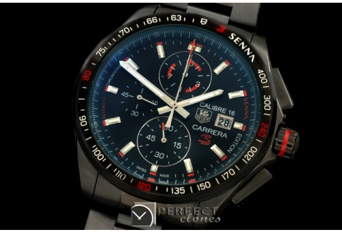 TG-SN-125S Carrera 16 Senna Ed Chrono PVD/PVD Blue Jap OS2Qtz