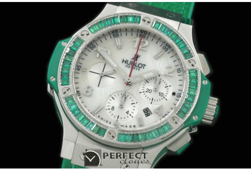 HBSQ10008 Big Bang Pearl SS/Sq Green Ruby White A-7750