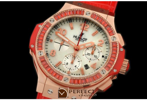 HBSQ10012 Big Bang Pearl RG/Sq Red Ruby White A-7750