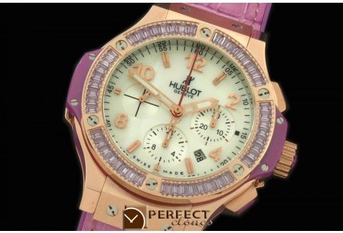 HBSQ10017 Big Bang Pearl RG/Sq Violet Ruby White A-7750