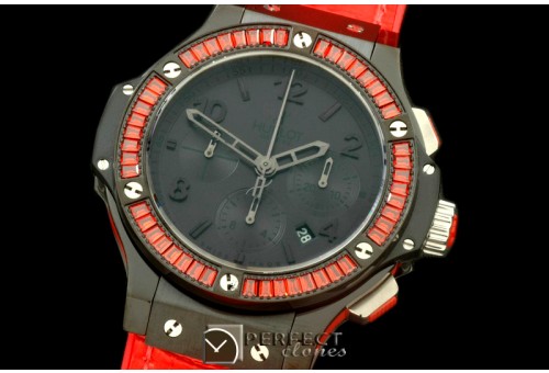 HBSQ10022 Big Bang Pearl /Sq Red Ruby All Black A-7750