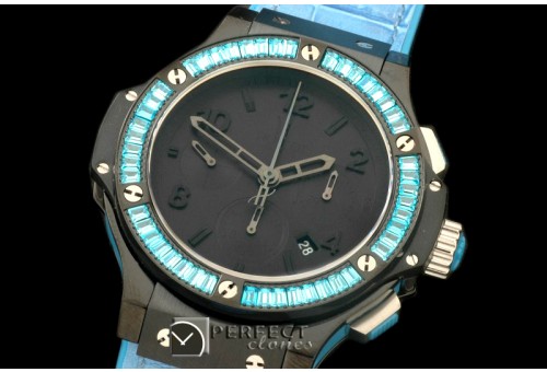HBSQ10025 Big Bang Pearl /Sq Blue Ruby All Black A-7750