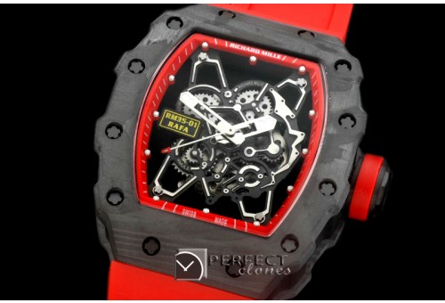RM035-102 RM-035 Rafael Nadal Tourbillon PVD/RU/Red Custom Skele