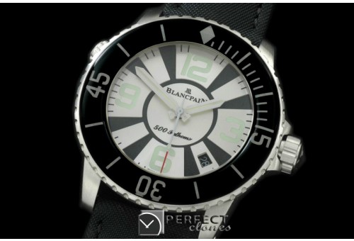 BP00126 500 Fathoms SS/NY White Miyota 9015