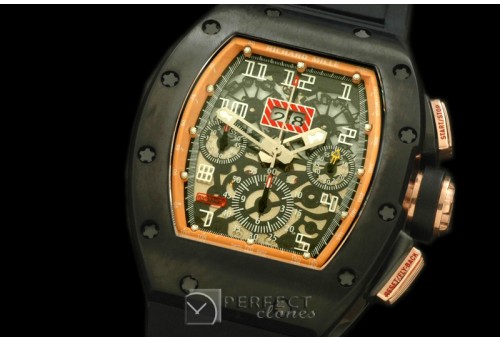 RM011-114 Carbon/Rose Gold Flyback PVD/RU Asian 77528800