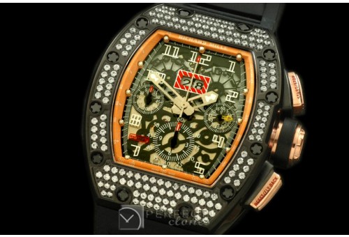 RM011-114D Carbon/Rose Gold Flyback PVD/RU Asian 77528800