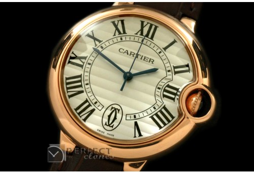 CARBA00056 Ballon De Cartier Mid SS/SS White Swiss Eta 2671