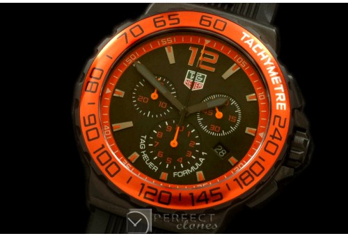 TGF1-01049 Formula 1 PVD/RU Blk/Red Swiss Eta Quartz Chrono