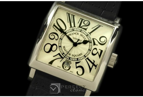 FMMSQ00101 Men Master Square SS/LE White Num Asian 2836