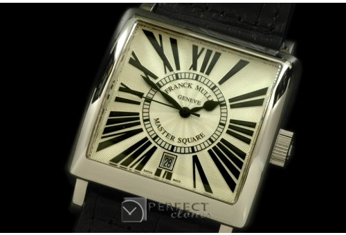 FMMSQ00111 Men Master Square SS/LE White Roman Asian 2836