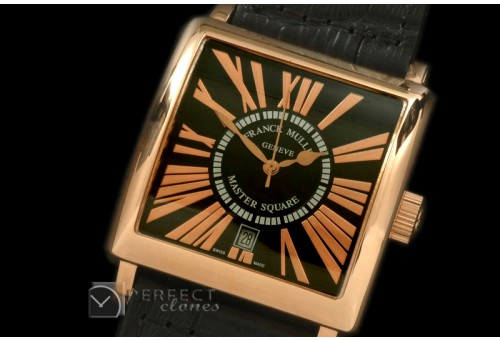FMMSQ00132 Men Master Square RG/LE RG Black Roman Asian 2836