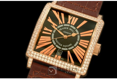 FMMSQ00132D Men Master Square RG/LE RG Black Roman Asian 2836