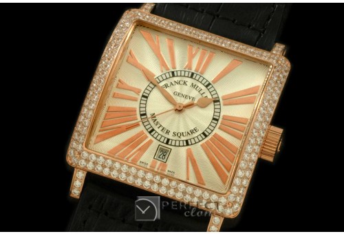 FMMSQ00131D Men Master Square RG/LE RG White Roman Asian 2836