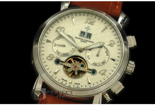 VC00191 Matle Calender Tourbillon SS/LE White Asian 2813