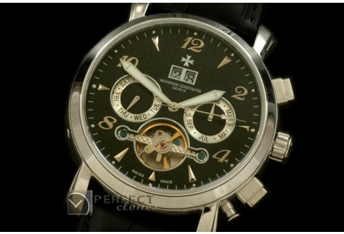 VC00192 Matle Calender Tourbillon SS/LE Black Asian 2813