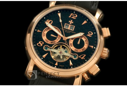 VC00197 Matle Calender Tourbillon RG/LE Black Asian 2813