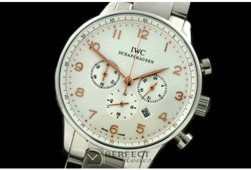 IWPG20013S Portuguese Chrono SS/SS White/Gold Jap OS20