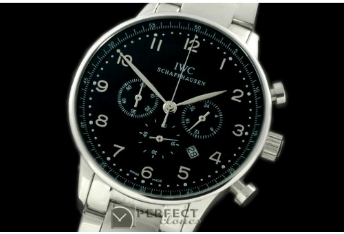 IWPG20014S Portuguese Chrono SS/SS Black Jap OS20