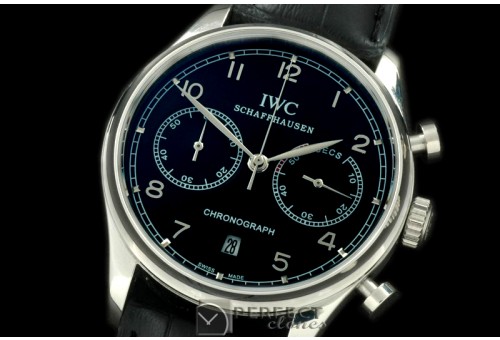 IWPG20024L Portuguese Chrono SS/LE Black/Silver Jap OS20