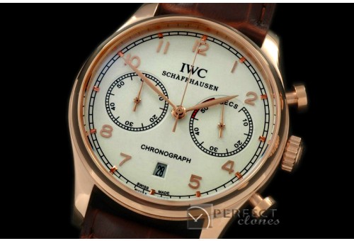 IWPG20026L Portuguese Chrono RG/LE White/R-Gold Jap OS20