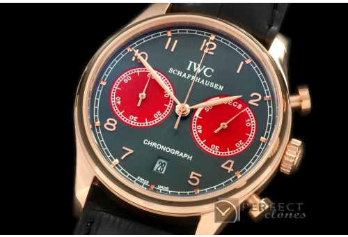 IWPG20029L Portuguese Chrono RG/LE Grey/Red Jap OS20