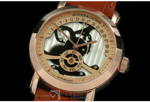 VC0021Malte Retrogating Day/Date RG/LE R-Gold Asian 2813