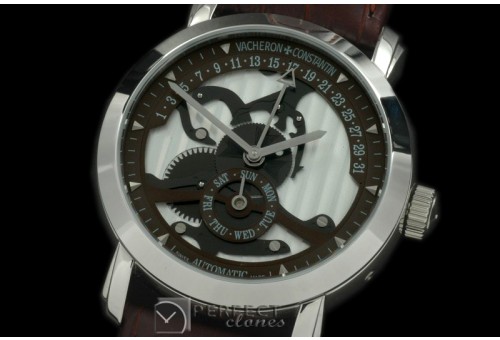 VC00204 Malte Retrogating Day/Date SS/LE Brown Asian 2813