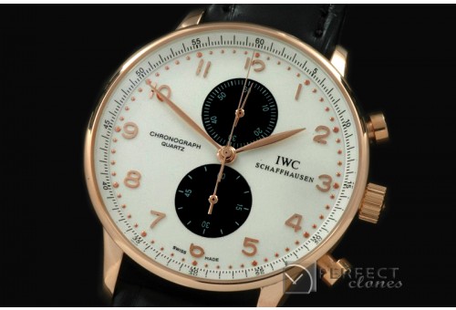 IWPG10116 Portuguese Chrono RG/LE White Jap OS20