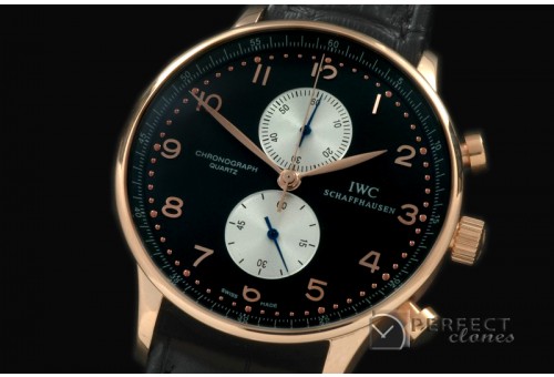 IWPG10117 Portuguese Chrono RG/LE Black Jap OS20